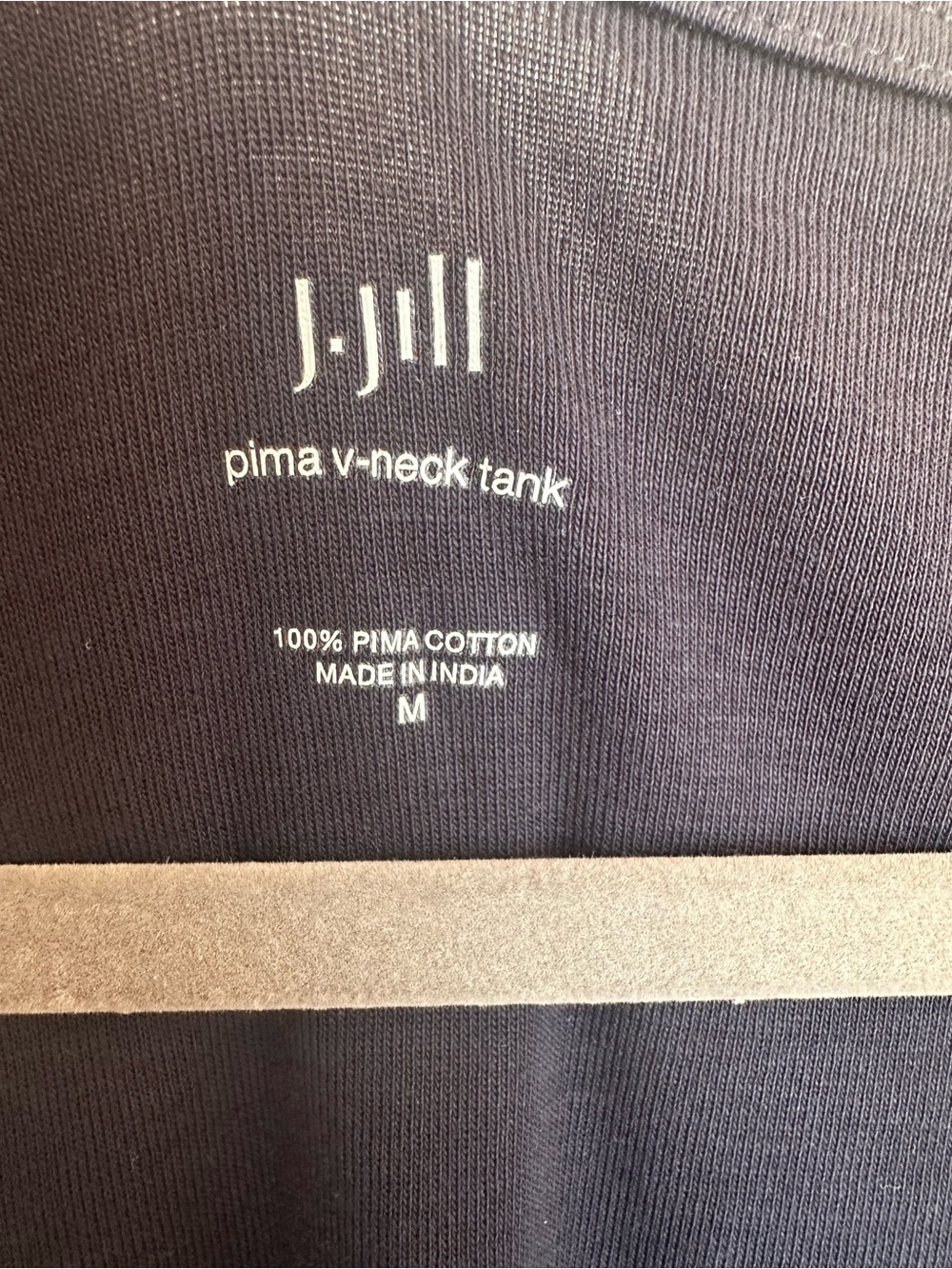 J. Jill Pima V-Neck Tank Top Bundle Navy Light Blue Casual 100% Cotton Medium - Picture 11 of 11
